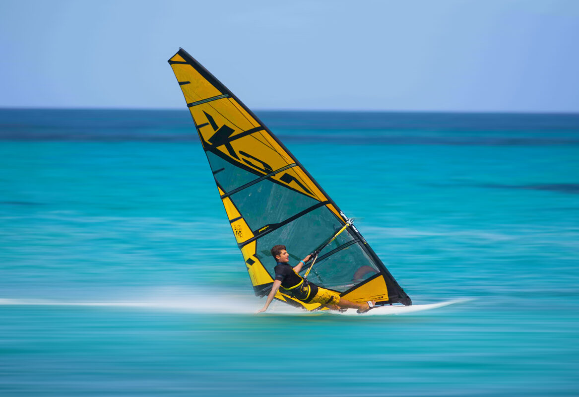 plachta yellow zero2020 ac-x point7 windsurfing karlin freerace